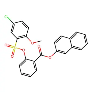 2-Naphthyl 2-[(5-chloro-2-methoxyphenyl)sulfonyloxy]benzoate structure