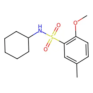 N-cyclohexyl-2-methoxy-5-methylbenzenesulfonamide structure