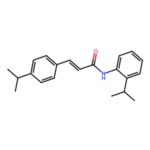 (E)-N-(2-propan-2-ylphenyl)-3-(4-propan-2-ylphenyl)prop-2-enamide structure