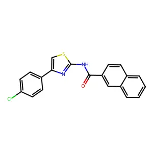 N-[4-(4-chlorophenyl)-1,3-thiazol-2-yl]naphthalene-2-carboxamide structure