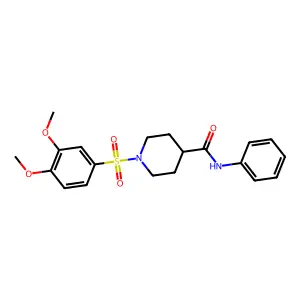 1-(3,4-dimethoxyphenyl)sulfonyl-N-phenylpiperidine-4-carboxamide structure