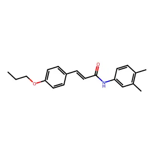 (2E)-N-(3,4-dimethylphenyl)-3-(4-propoxyphenyl)prop-2-enamide structure