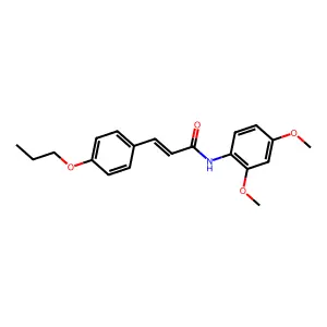 (2E)-N-(2,4-dimethoxyphenyl)-3-(4-propoxyphenyl)prop-2-enamide structure