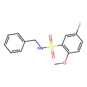 N-benzyl-5-iodo-2-methoxybenzenesulfonamide structure