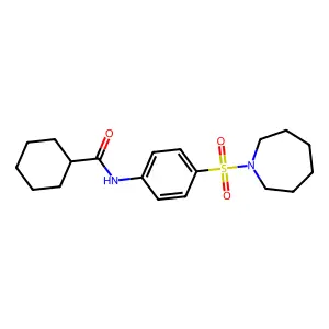 N-[4-(azepan-1-ylsulfonyl)phenyl]cyclohexanecarboxamide structure