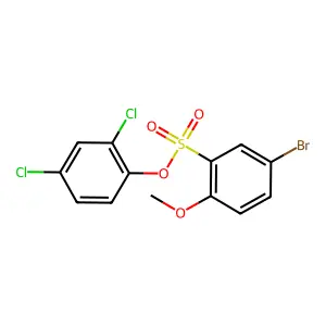 2,4-Dichlorophenyl 5-bromo-2-methoxybenzenesulfonate structure