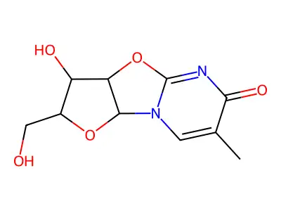 O2,2'-Anhydro-5-methyluridine structure