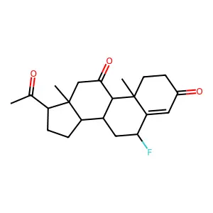 6alpha-Fluoro-pregn-4-ene-3,11,20-trione structure