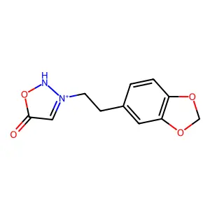 3-[2-(2H-1,3-Benzodioxol-5-yl)ethyl]-5-oxo-2,5-dihydro-1,2,3-oxadiazol-3-ium structure