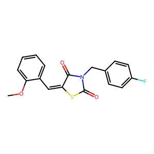 3-(4-Fluorobenzyl)-5-(2-methoxybenzylidene)-1,3-thiazolidine-2,4-dione structure