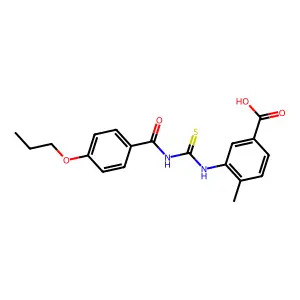 4-Methyl-3-({[(4-propoxyphenyl)carbonyl]carbamothioyl}amino)benzoic acid structure