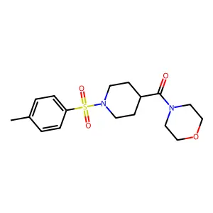 {1-[(4-Methylphenyl)sulfonyl]-4-piperidinyl}(morpholino)methanone structure
