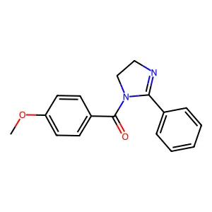 (4-methoxyphenyl)(2-phenyl-4,5-dihydro-1H-imidazol-1-yl)methanone structure