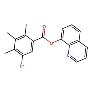 Quinolin-8-yl 5-bromo-2,3,4-trimethylbenzoate structure