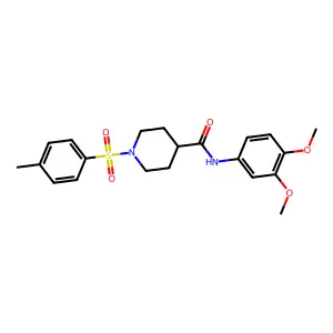 N-(3,4-dimethoxyphenyl)-1-(4-methylphenyl)sulfonylpiperidine-4-carboxamide structure