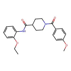 N-(2-ethoxyphenyl)-1-(4-methoxybenzoyl)piperidine-4-carboxamide structure