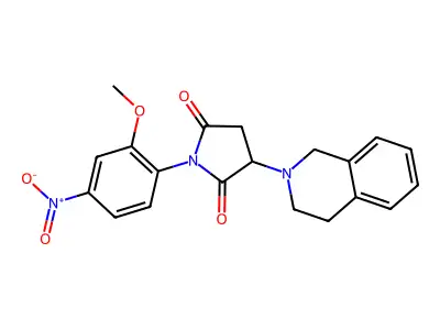3-(3,4-dihydroisoquinolin-2(1H)-yl)-1-(2-methoxy-4-nitrophenyl)pyrrolidine-2,5-dione structure