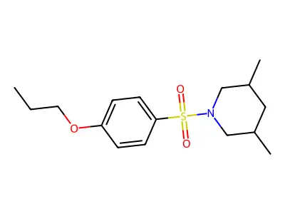 3,5-Dimethyl-1-[(4-propoxyphenyl)sulfonyl]piperidine structure