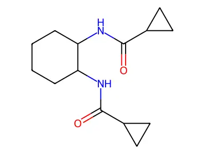 N-[2-(cyclopropanecarbonylamino)cyclohexyl]cyclopropanecarboxamide structure