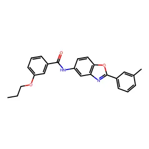 N-[2-(3-methylphenyl)-1,3-benzoxazol-5-yl]-3-propoxybenzamide structure
