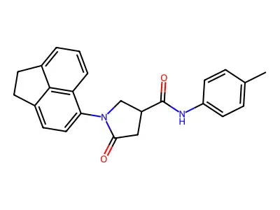 1-(1,2-dihydroacenaphthylen-5-yl)-N-(4-methylphenyl)-5-oxopyrrolidine-3-carboxamide structure