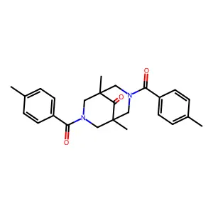 1,5-Dimethyl-3,7-bis(4-methylbenzoyl)-3,7-diazabicyclo[3.3.1]nonan-9-one structure