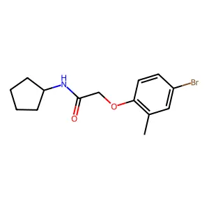 2-(4-bromo-2-methylphenoxy)-N-cyclopentylacetamide structure