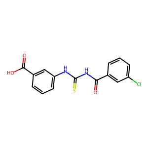 3-[(3-Chlorobenzoyl)carbamothioylamino]benzoic acid structure