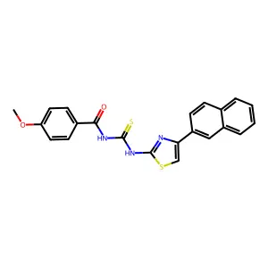 4-methoxy-N-[(4-naphthalen-2-yl-1,3-thiazol-2-yl)carbamothioyl]benzamide structure