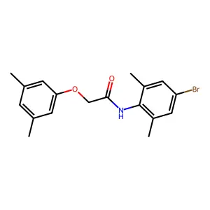 N-(4-bromo-2,6-dimethylphenyl)-2-(3,5-dimethylphenoxy)acetamide structure