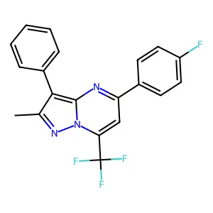 5-(4-Fluorophenyl)-2-methyl-3-phenyl-7-(trifluoromethyl)pyrazolo[1,5-a]pyrimidine structure