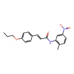 (E)-N-(2-methyl-5-nitrophenyl)-3-(4-propoxyphenyl)prop-2-enamide structure