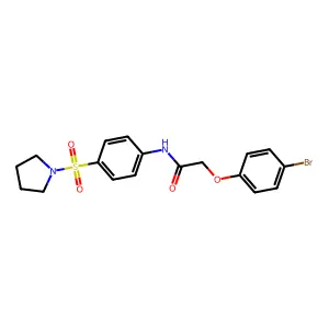 2-(4-bromophenoxy)-N-[4-(pyrrolidin-1-ylsulfonyl)phenyl]acetamide structure
