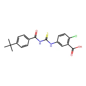 5-[(4-Tert-butylbenzoyl)carbamothioylamino]-2-chlorobenzoic acid structure