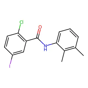 2-chloro-N-(2,3-dimethylphenyl)-5-iodobenzamide structure