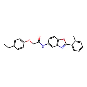 2-(4-ethylphenoxy)-N-[2-(2-methylphenyl)-1,3-benzoxazol-5-yl]acetamide structure