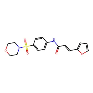 (2E)-3-(furan-2-yl)-N-[4-(morpholin-4-ylsulfonyl)phenyl]prop-2-enamide structure