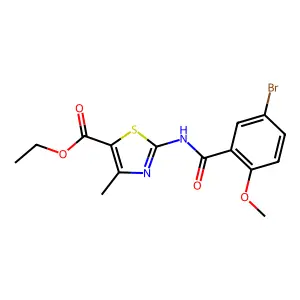ethyl 2-(5-bromo-2-methoxybenzamido)-4-methylthiazole-5-carboxylate structure