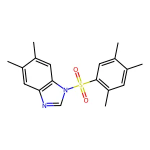 5,6-dimethyl-1-(2,4,5-trimethylbenzenesulfonyl)-1H-1,3-benzodiazole structure
