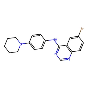 6-bromo-N-(4-(piperidin-1-yl)phenyl)quinazolin-4-amine structure