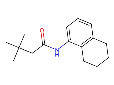 3,3-dimethyl-N-(5,6,7,8-tetrahydronaphthalen-1-yl)butanamide structure