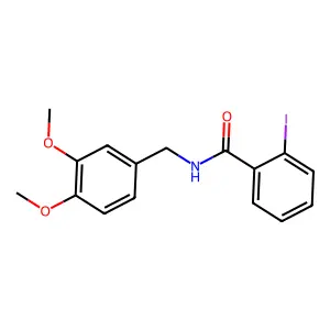 N-[(3,4-dimethoxyphenyl)methyl]-2-iodobenzamide structure