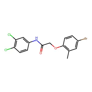 2-(4-bromo-2-methylphenoxy)-N-(3,4-dichlorophenyl)acetamide structure