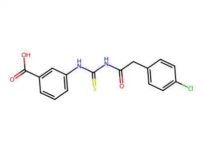 3-[[2-(4-Chlorophenyl)acetyl]carbamothioylamino]benzoic acid structure