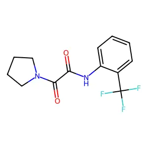 2-oxo-2-pyrrolidin-1-yl-N-[2-(trifluoromethyl)phenyl]acetamide structure