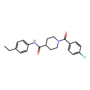 1-(4-chlorobenzoyl)-N-(4-ethylphenyl)piperidine-4-carboxamide structure