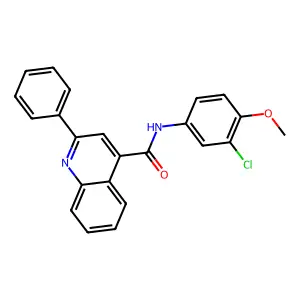 N-(3-chloro-4-methoxyphenyl)-2-phenylquinoline-4-carboxamide structure