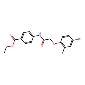 Ethyl 4-{[(4-bromo-2-methylphenoxy)acetyl]amino}benzoate structure