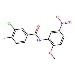 3-chloro-N-(2-methoxy-5-nitrophenyl)-4-methylbenzamide structure