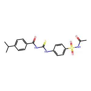 N-[[4-(acetylsulfamoyl)phenyl]carbamothioyl]-4-propan-2-ylbenzamide structure